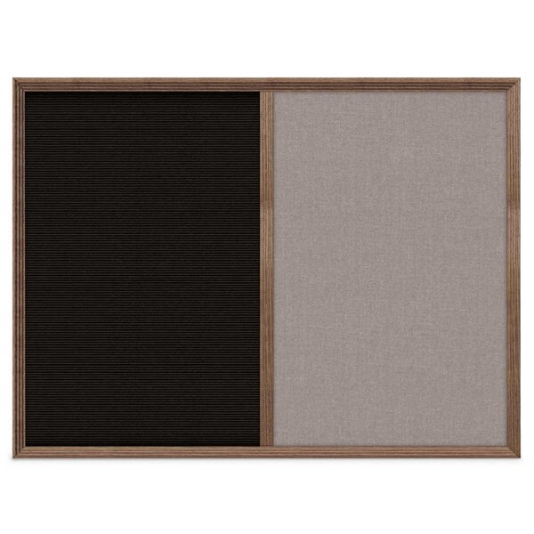 Enclosed Corkboard, 1 Door, 72"x36", 4" Fra, UV3425-SATIN-PEARL